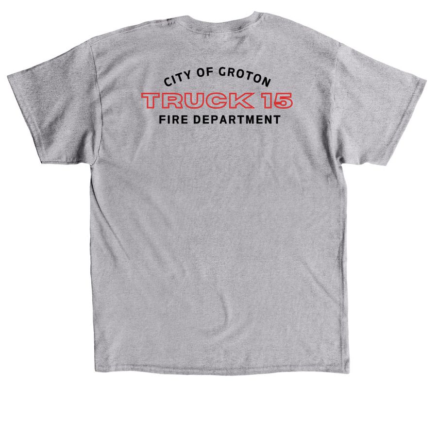 Truck 15 - GCFD, a Sport Grey Classic Unisex Tee (back-view)