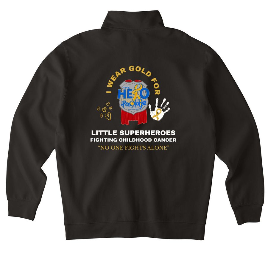 THPF 2026 Design, a Black Midweight Quarter Zip Pullover