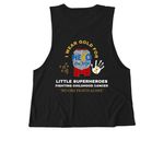 THPF 2026 Design, a Deep Black Allmade Eco Triblend Women?s Muscle Tank (back-view)
