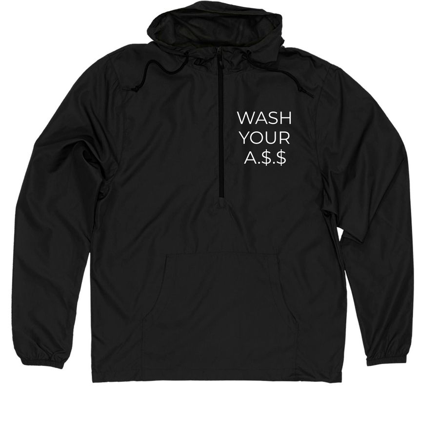 Wash&nbsp;, a Black Quarter-Zip Windbreaker