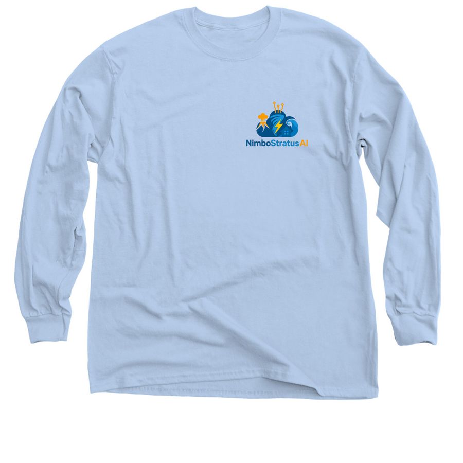 NimboStratusAI, a Light Blue Classic Long Sleeve Tee