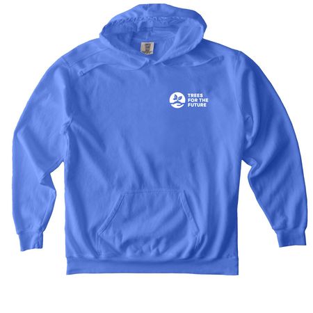 Trees for the Future ? Tops, a Flo Blue Comfort Colors Pullover Hoodie