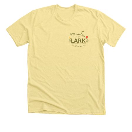MeadowLARK, a Heather Yellow Gold Premium Unisex Tee