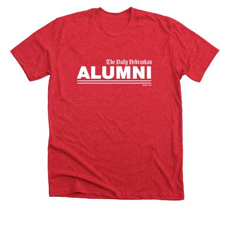 DN alumni shirt, a Heather Red Premium Unisex Tee