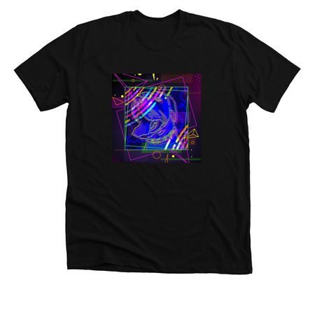 Geo-Pit, a Solid Black Blend Premium Unisex Tee
