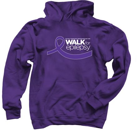 Official 2026 Walk for Epilepsy Gear, a Purple Pullover Hoodie