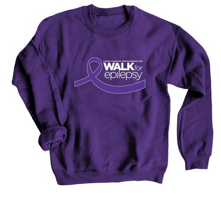 Official 2026 Walk for Epilepsy Gear, a Purple Crewneck Sweatshirt