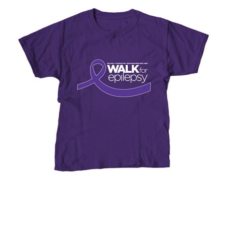Official 2026 Walk for Epilepsy Gear, a Purple Youth Unisex Tee