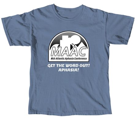 Mid-Atlantic Aphasia Conference, a Blue Jean Comfort Colors Unisex Tee