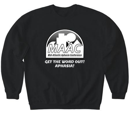 Mid-Atlantic Aphasia Conference, a Black Softstyle Crewneck Sweatshirt