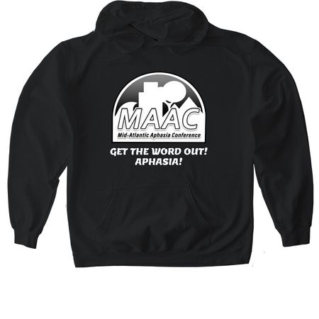 Mid-Atlantic Aphasia Conference, a Black Gildan Softstyle Pullover Hoodie
