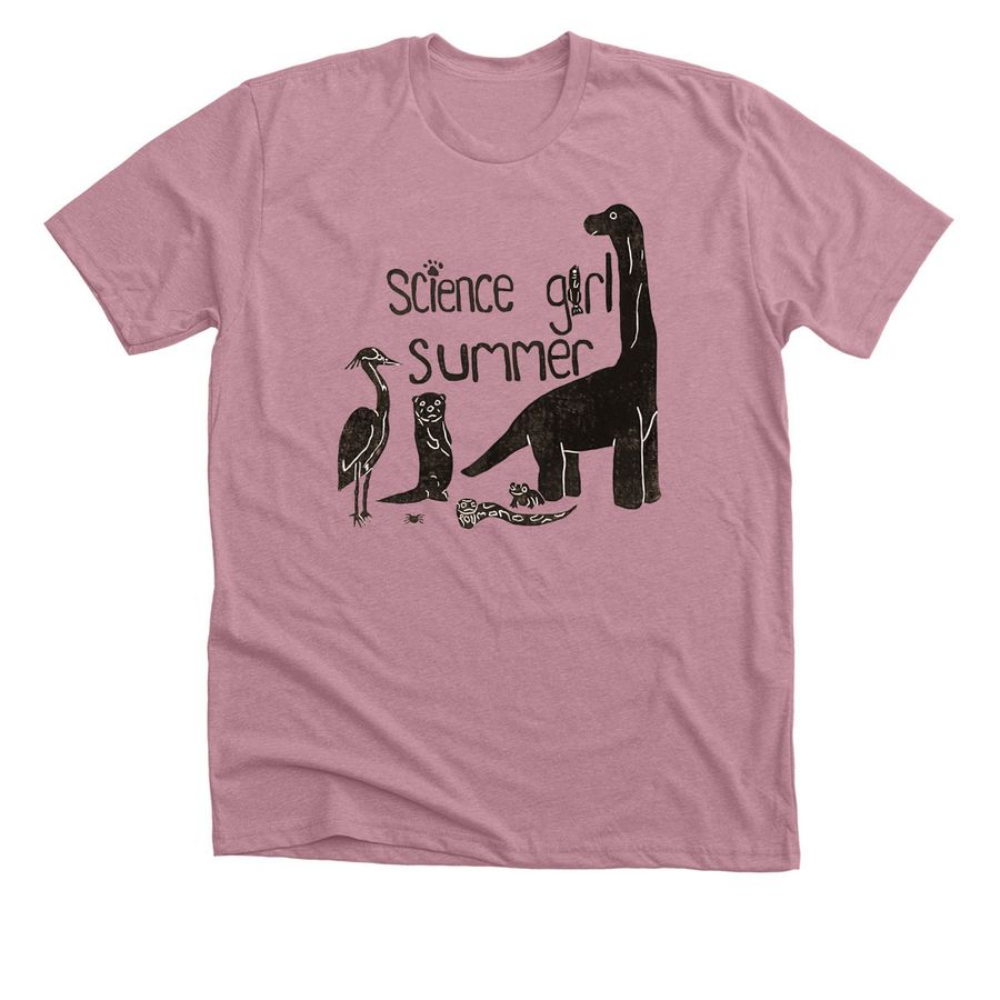 Science Girl Summer, a Heather Orchid Premium Unisex Tee