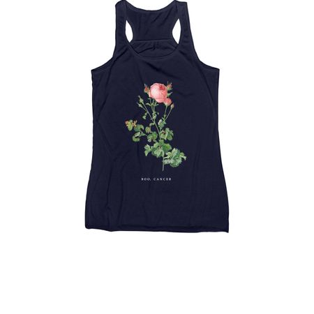 Boo, Cancer (dark colors), a Navy Women's Racerback