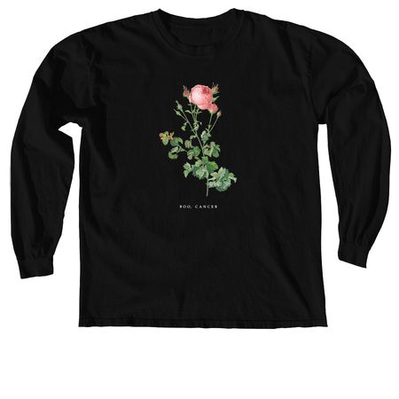 Boo, Cancer (dark colors), a Black Comfort Colors Long Sleeve Tee
