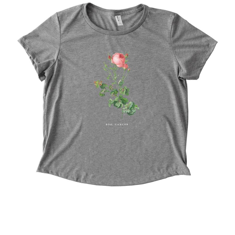 Boo, Cancer (dark colors), a Aluminum Grey Allmade Eco Triblend Women?s Scoop Neck Tee