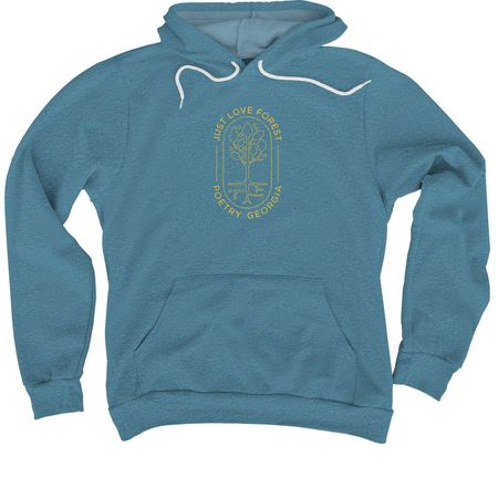 Just Love Forest Classic Logo, a Heather Deep Teal Premium Pullover Hoodie