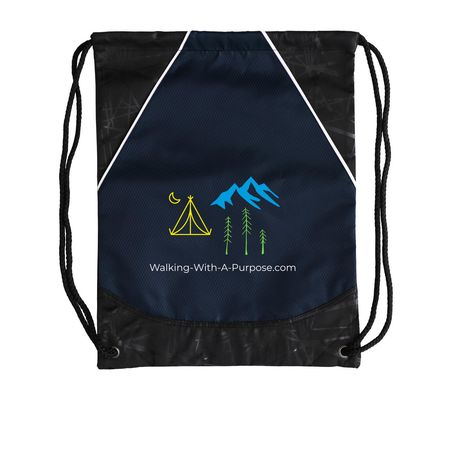 A simple Drawstring bag, a True Navy Rival Cinch Pack