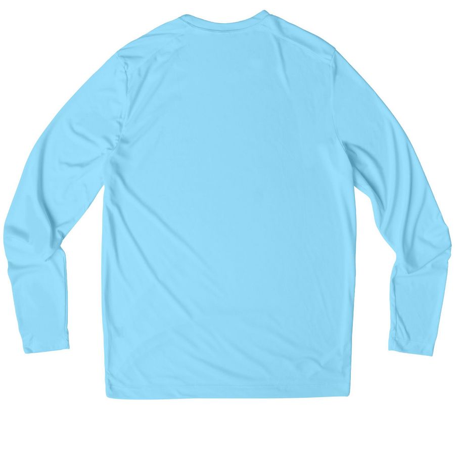 2026 ICC SPF / Performance Shirts, a Light Blue UV Performance Long Sleeve Tee (back-view)