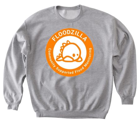 Floodzilla Shirt, a Sport Grey Softstyle Crewneck Sweatshirt