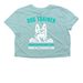FFK9 Trainers 2025, a Dusty Blue Women?s Flowy Cropped Tee (back-view)