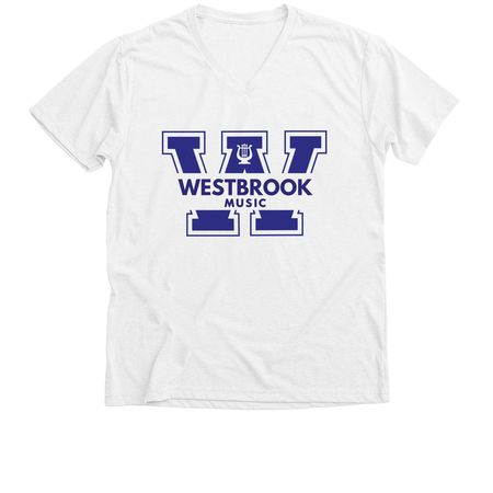 Westbrook Music Tees and Sweatshirts (White), a Solid White Blend Premium V-Neck Tee