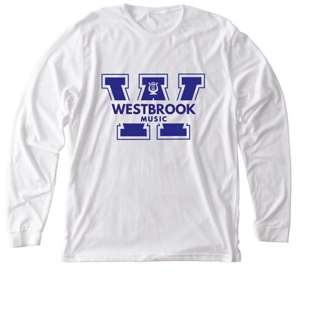Westbrook Music Tees and Sweatshirts (White), a Solid White Blend Premium Long Sleeve Tee