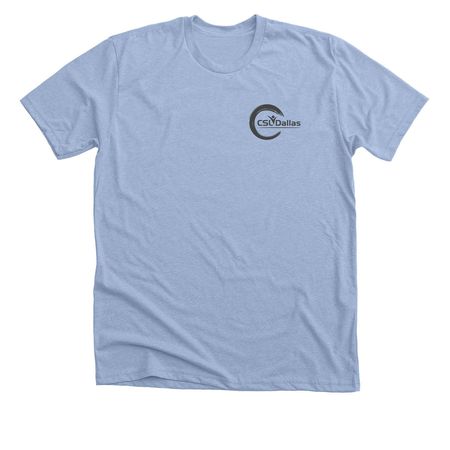 Purpose Statement (Motto), a Heather Baby Blue Premium Unisex Tee