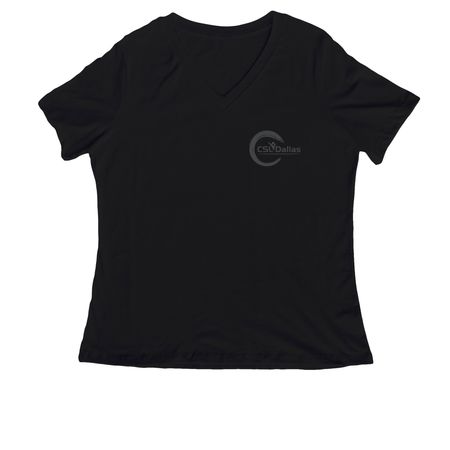Purpose Statement (Motto), a Black Women's Relaxed V-Neck Tee