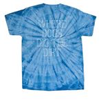 Skyline Where Dogs Dig The Dirt, a Baby Blue Classic Tie Dye Tee (back-view)
