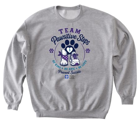 Team Pawsitive Steps&nbsp;, a Sport Grey Softstyle Crewneck Sweatshirt
