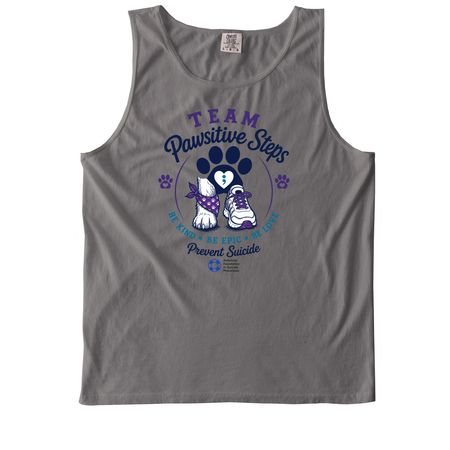 Team Pawsitive Steps&nbsp;, a Grey Comfort Colors Tank Top