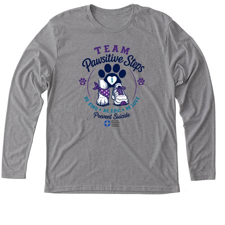 Team Pawsitive Steps&nbsp;, a Premium Heather Triblend Long Sleeve Tee