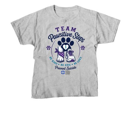 Team Pawsitive Steps&nbsp;, a Sport Grey Youth Unisex Tee
