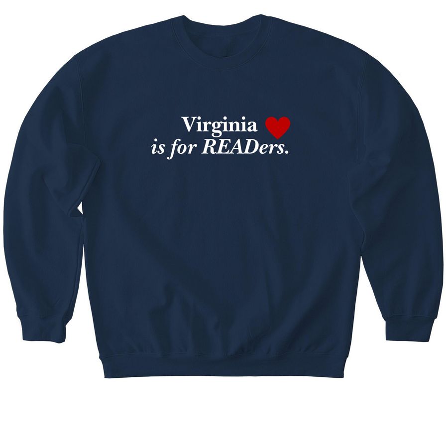 Virginia is for READers ?? Sweatshirt, a Navy Softstyle Crewneck Sweatshirt