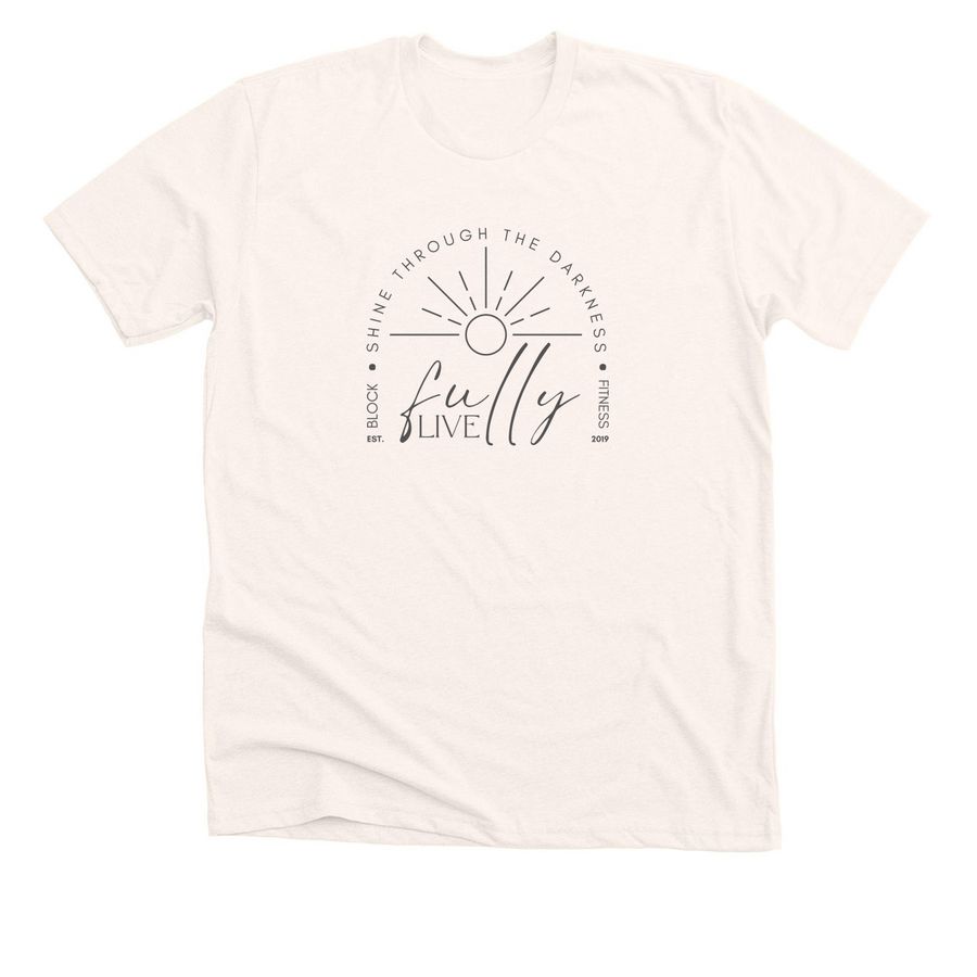 Shine Through the Darkness, a Heather Natural Premium Unisex Tee