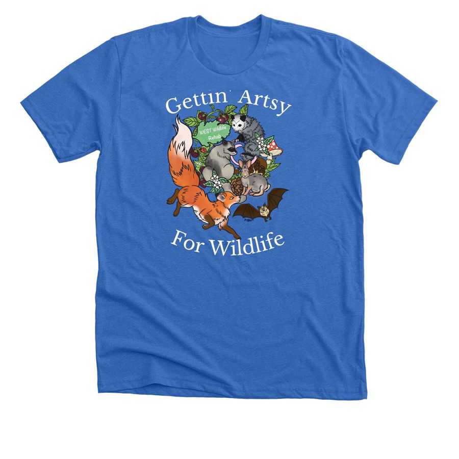 Gettin' Artsy For Wildlife 2026, a Heather True Royal Premium Unisex Tee