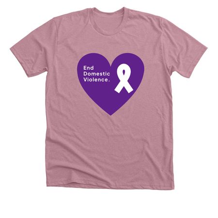 End Domestic Violence, a Heather Orchid Premium Unisex Tee