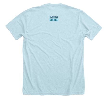 This is a Gay the Lord has made, a Heather Ice Blue Premium Unisex Tee (back-view)