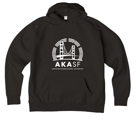 AKASF Association of Korean Adoptees SF, a Deep Black Allmade Organic CVC Pullover Hoodie