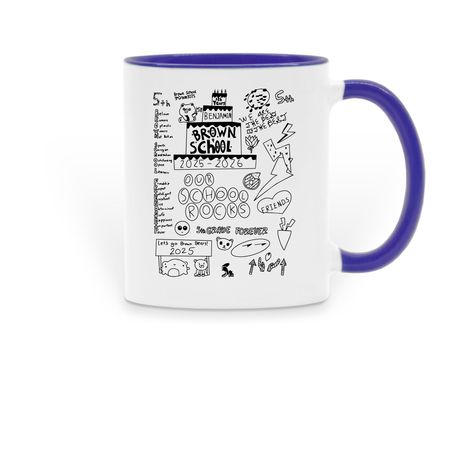 5th grade Davis design 2026, a Dark Blue Two-Tone Ceramic Mug