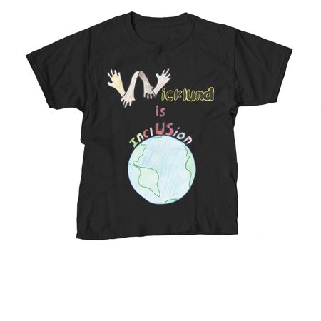 Wicklund Inclusion Spirit Wear, a Black Youth Unisex Tee