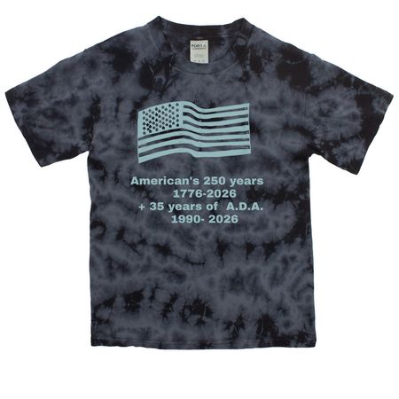 America's 250th Aniversary, a Black Youth Crystal Tie Dye Tee