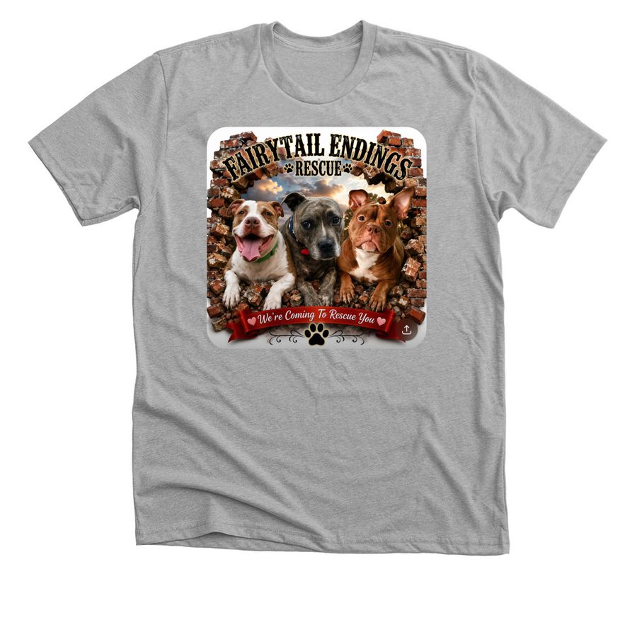 T-shirts for a dog rescue cause, a Athletic Heather Premium Unisex Tee
