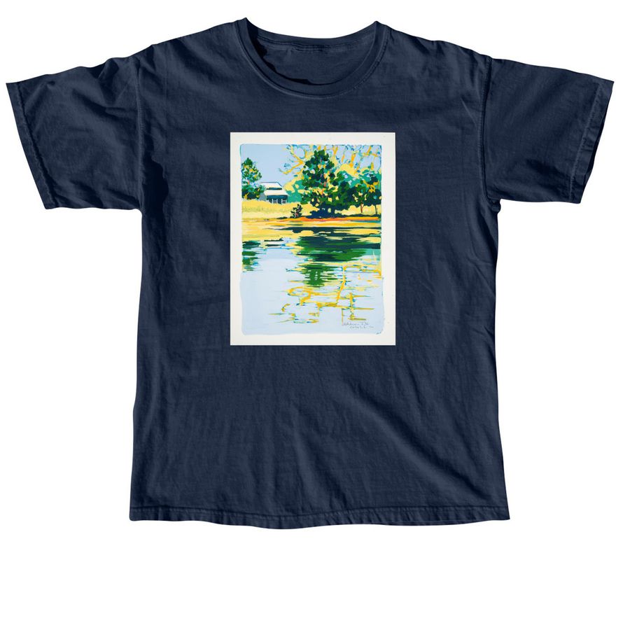 Frog Pond by Autumn Cobeland, a True Navy Comfort Colors Unisex Tee