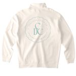 Cream Dance Mom 3/4 Zip, a Bone Midweight Quarter Zip Pullover (back-view)
