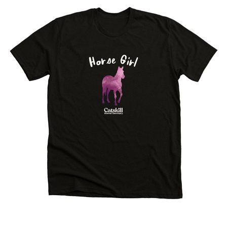 Horse Girl - Ivory Logo, a Black Heather Premium Unisex Tee