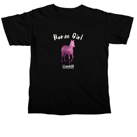 Horse Girl - Ivory Logo, a Black Comfort Colors Unisex Tee