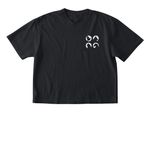 Feral for TNR, a Black Comfort Colors Boxy Tee (back-view)