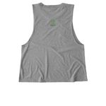 V.E.S.T.A Method, a Aluminum Grey Allmade Eco Triblend Women?s Muscle Tank (back-view)
