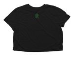 V.E.S.T.A Method, a Black Women?s Flowy Cropped Tee (back-view)